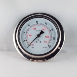 Glycerine filled pressure 160 Bar gauge diameter dn 100mm flange