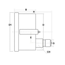 Manometro glicerina 160 Bar diametro dn 100mm staffa