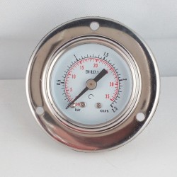 Stainless steel pressure gauge 2,5 Bar diameter dn 40mm flange