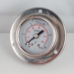 Stainless steel pressure gauge 10 Bar diameter dn 40mm flange