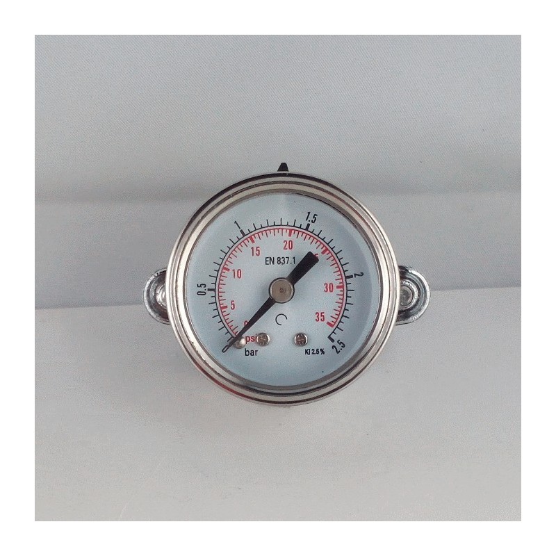 Stainless steel pressure gauge 2,5 Bar diameter dn 40mm u-clamp