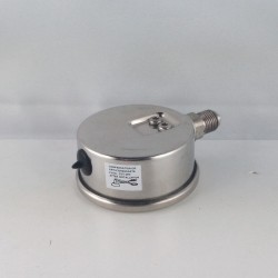 Stainless steel pressure gauge 2,5 Bar diameter dn 63mm bottom