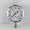 Stainless steel pressure gauge 160 Bar diameter dn 63mm bottom