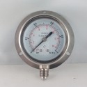 Stainless steel pressure gauge 1 Bar dn 63mm back flange