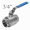 Valvola a sfera inox 3/4" passaggio totale