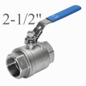 Full bore stainless steel 2-1/2" ball valves