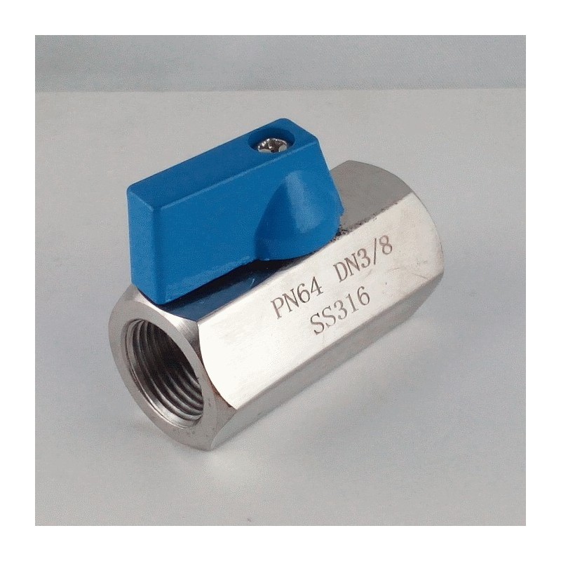 Mini exagonal stainless steel ball valves 3/8" F/F Mini exagonal stainless steel ball valves 3/8" F/F
