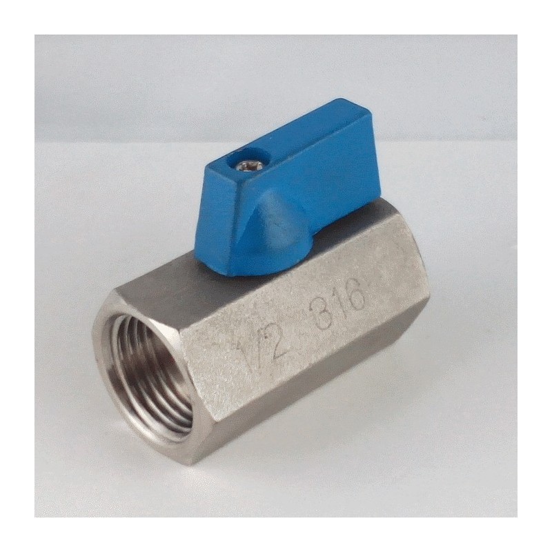 Mini exagonal stainless steel ball valves 1/2"  F/F