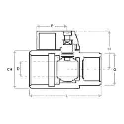 Mini exagonal stainless steel ball valves M/F 3/8"