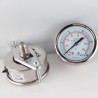 Stainless steel pressure gauge 10 Bar dn 63mm u-clamp