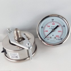 Stainless steel pressure gauge 400 Bar dn 63mm u-clamp