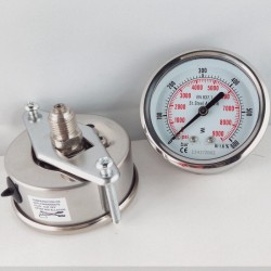 Stainless steel pressure gauge 600 Bar dn 63mm u-clamp