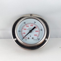 Stainless steel pressure gauge 250 Bar dn 63mm flange