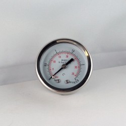 Stainless steel pressure gauge 2,5 Bar diameter dn 50mm back