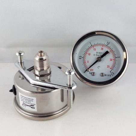Stainless steel pressure gauge 2,5 Bar dn 50mm u-clamp