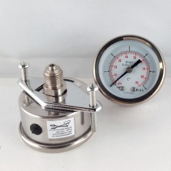 Stainless steel pressure gauge 6 Bar dn 50mm u-clamp