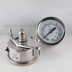 Stainless steel pressure gauge 16 Bar dn 50mm u-clamp