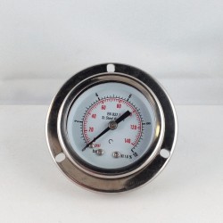 Stainless steel pressure gauge 10 Bar diameter dn 50mm flange