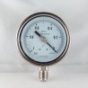 Stainless steel vacuum gauge 1 Bar diameter dn 100mm bottom