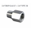 Stainless Steel adapter  from F 1/4"BSP to M 1/4"NPT