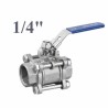 Valvola a sfera inox 3pz filettate F/F 1/4"Gas