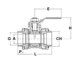 Valvola a sfera F/F inox 3pz filettate 3/8"Gas