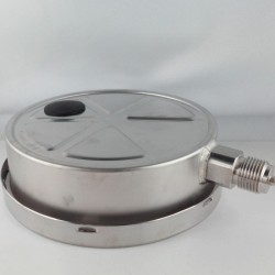 Stainless steel pressure gauge 100 Bar dn 150mm bottom or back flange