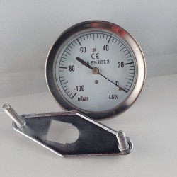 Vacuum gauge -100 mBar diameter dn 63mm u-clamp