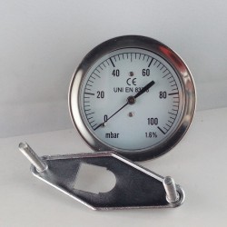 Pressure gauge 100 mBar diameter dn 63mm u-clamp