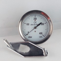 Pressure gauge 400 mBar diameter dn 63mm u-clamp