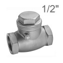 Stainlees steel aisi 316 Unidirectional swing check valve Female 1/2"Bsp