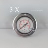 3 pcs Dry pressure gauges flanged 16 Bar diameter dn 50mm 1/4"Bspp connection