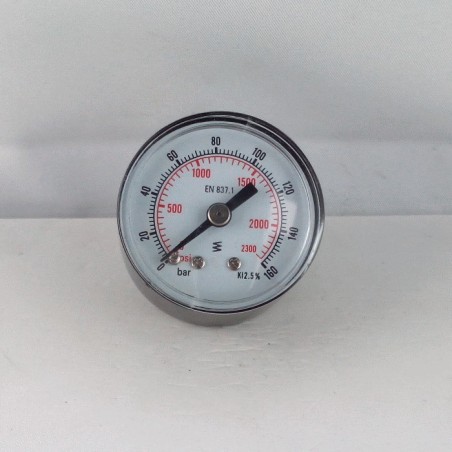 Dry pressure gauge 160 Bar diameter dn 40mm back