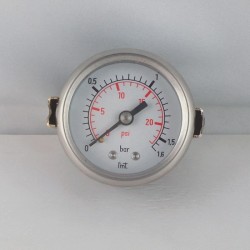 Dry pressure gauge 1,6 Bar diameter dn 50mm u-clamp