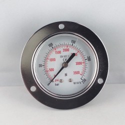 Dry pressure gauge 250 Bar diameter dn 63mm front flange