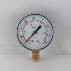 Dry pressure gauge 1,6 Bar diameter dn 63mm bottom