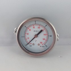 Dry pressure gauge 12 Bar diameter dn 63mm u-clamp