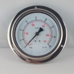 Glycerine filled pressure 16 Bar gauge diameter dn 100mm flange