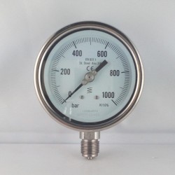 Manometro Inox 1000 Bar diametro dn 100mm radiale