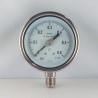 Stainless steel pressure gauge 0,6 Bar diameter dn 100mm bottom