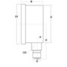 Stainless steel compound gauge -1/9 Bar diameter dn 100mm bottom