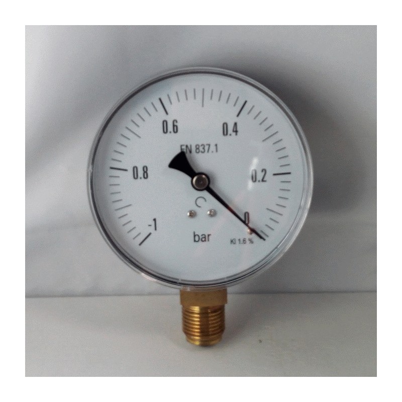 Dry vacuum gauge -1 Bar diameter dn 100mm  bottom