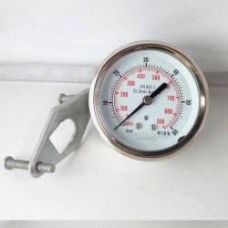 Stainless steel pressure gauge 60 Bar dn 63mm u-clamp