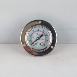 Glycerine filled pressure gauge 160 Bar flange diameter dn 40mm