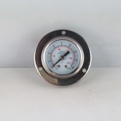 Glycerine filled pressure gauge 16 Bar flange diameter dn 40mm