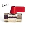 Mini brass ball valve 1/4" BSP FF