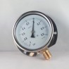 Glycerine filled compound gauge -1+0,6 Bar wall flange dn 100mm