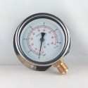 Glycerine filled pressure gauge6 Bar wall flange dn 100mm