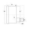 Stainless steel pressure gauge 60 Bar diameter dn 100mm back