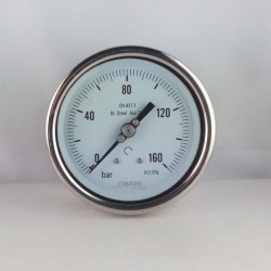 Stainless steel pressure gauge 160 Bar diameter dn 100mm back